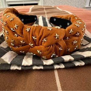 Lele Sadoughi Copper Silk Stars headband